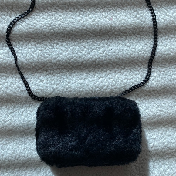 **SOLD** Sam Edelman Faux Fur Black Shoulder Bag - Picture 9 of 9